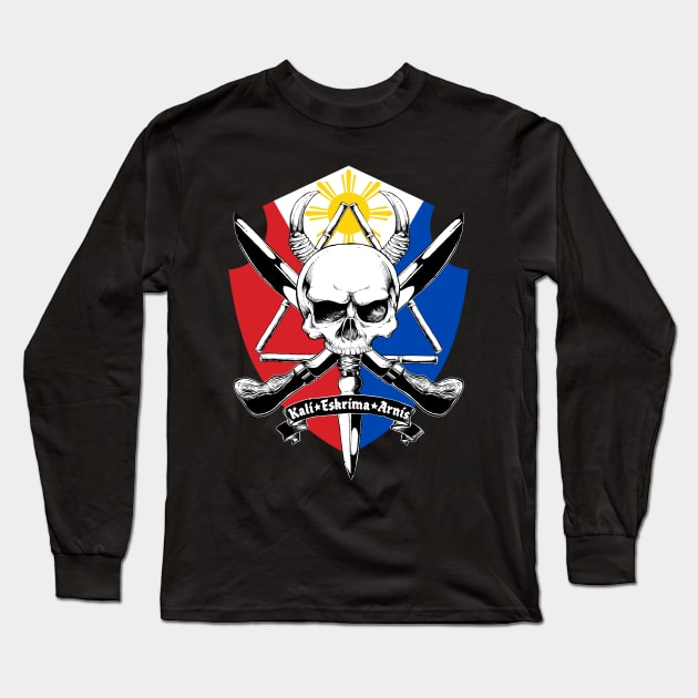 Eskrima Kali Arnis Long Sleeve T-Shirt by Black Tee Inc